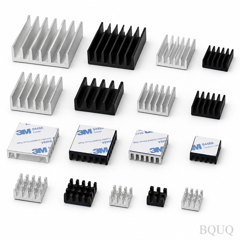 Disipador de Calor con Adhesivo BQUQ | Disipador CNC de Precisión, Fabricado en China