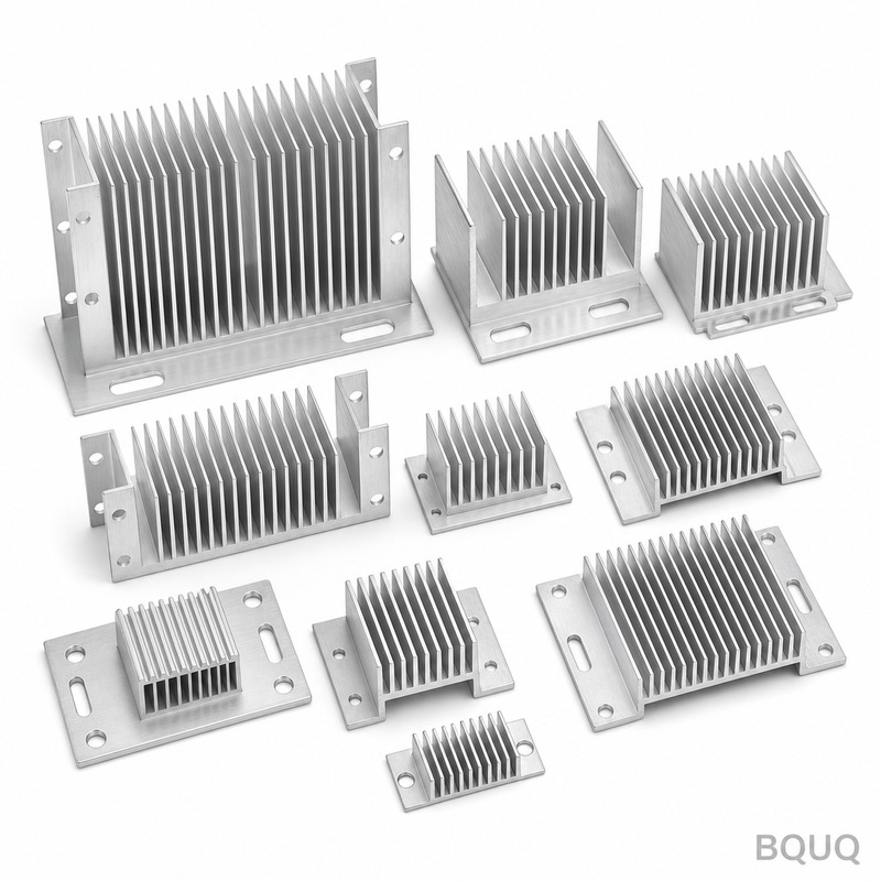 BQUQ Disipador de Aluminio con Base de Montaje Colección 02 | CNC de Precisión
