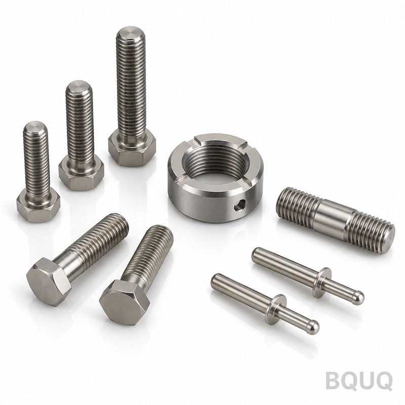 BQUQ Tornillería de Titanio Mecanizada por CNC para Aeroespacial, Grado Aeroespacial, Fabricación de Precisión en China