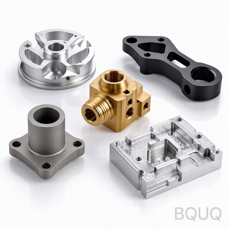 Muestras de Mecanizado de Prototipos CNC con Acabados | BQUQ Fabricación de Precisión