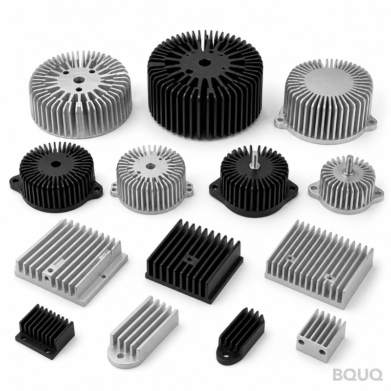 Disipador de Aluminio Forjado BQUQ: Fresado CNC de Precisión, Planitud de 0.02mm, Plazo de Entrega de 7 Días