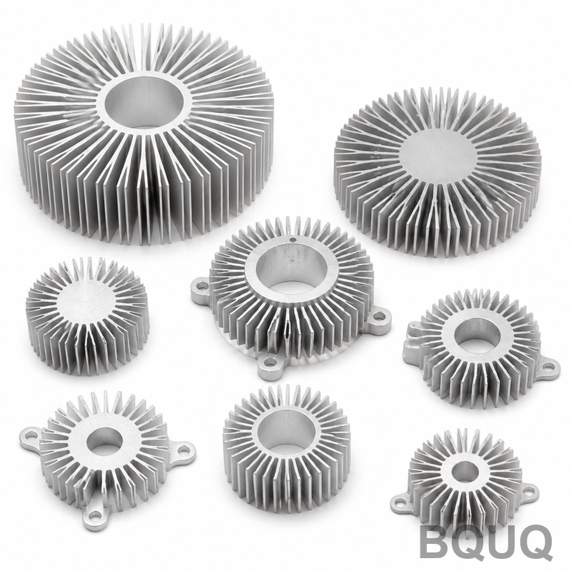 Colección de Disipadores de Calor de Aluminio Radiales Redondos BQUQ | Precisión CNC Hecho en China