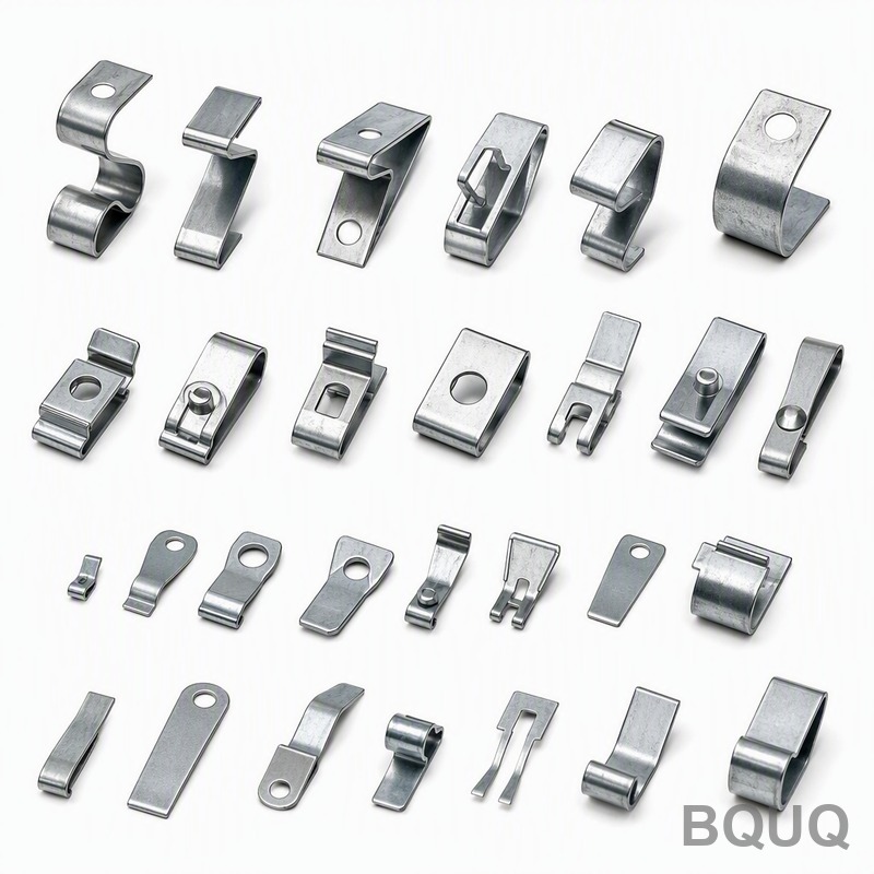 Colección de Clips de Resorte Estampados con Recubrimiento de Zinc BQUQ | Fabricación de Precisión