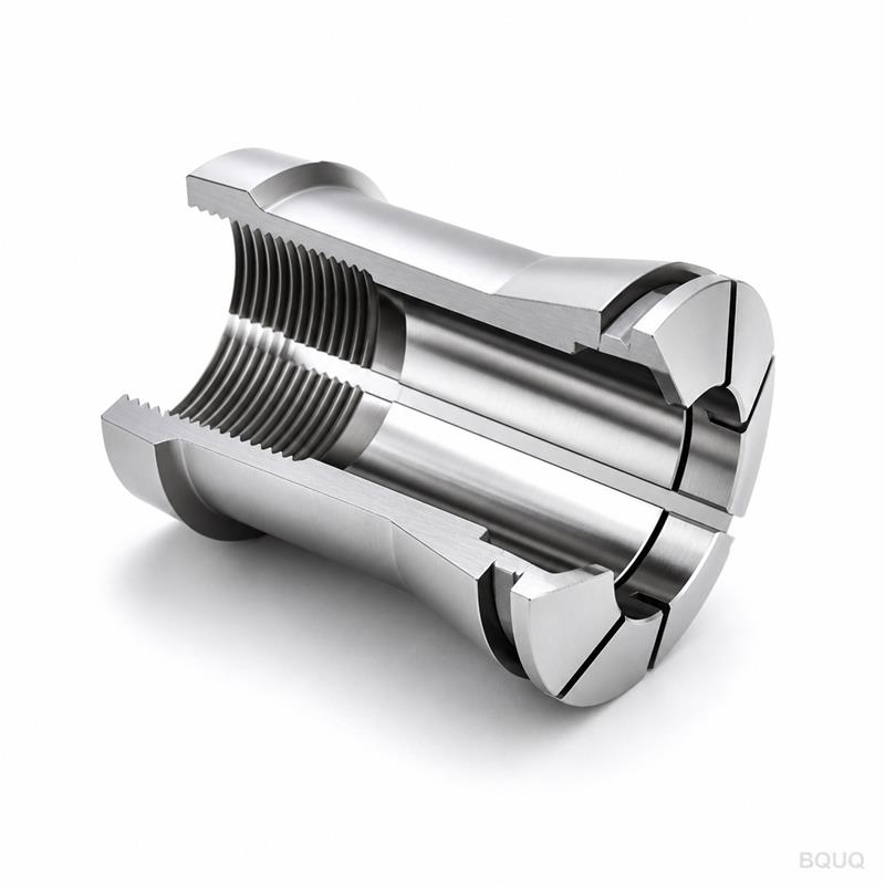 BQUQ Pinza Tipo 36 para Torno Automático Mecanizada por CNC – Vista en Corte | Fabricación de Precisión