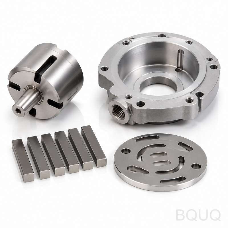 Piezas de Bomba de Vacío Mecanizadas por CNC | BQU