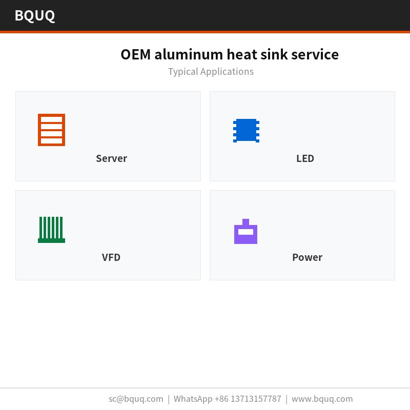 Servicio de disipadores de calor de aluminio OEM