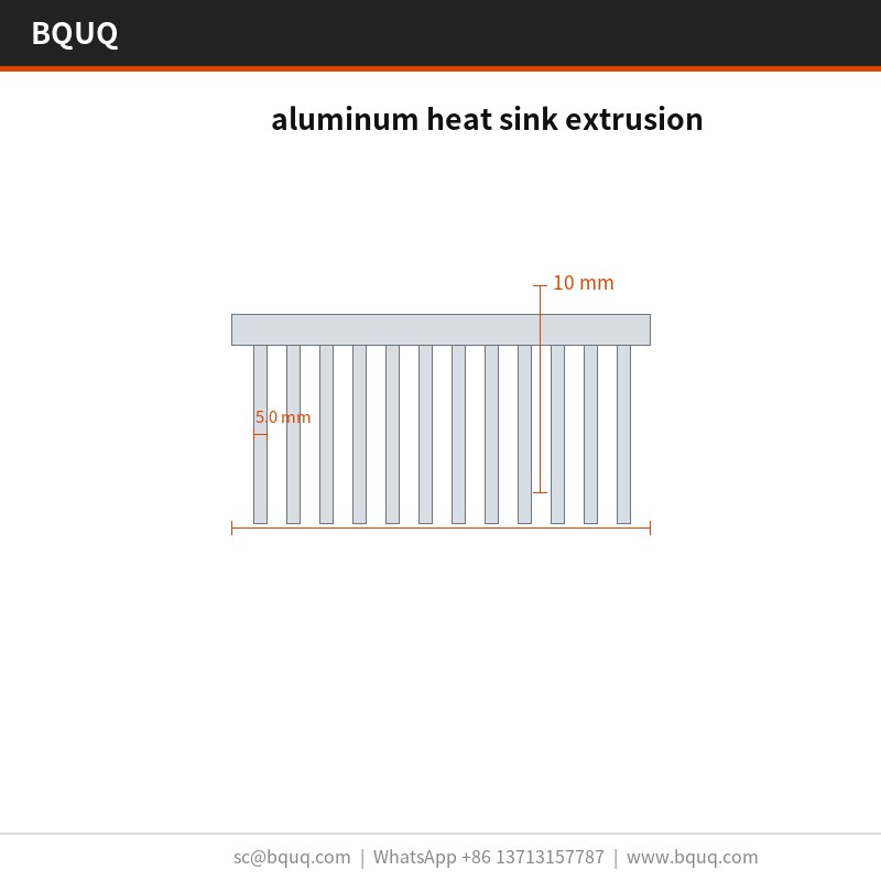 extrusión de disipador de calor de aluminio