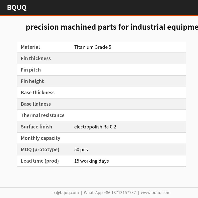 Piezas mecanizadas de precisión para equipos industriales